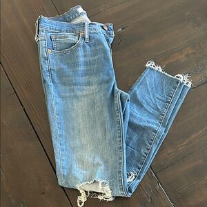 Madewell Light Blue Frayed Hem Jeans